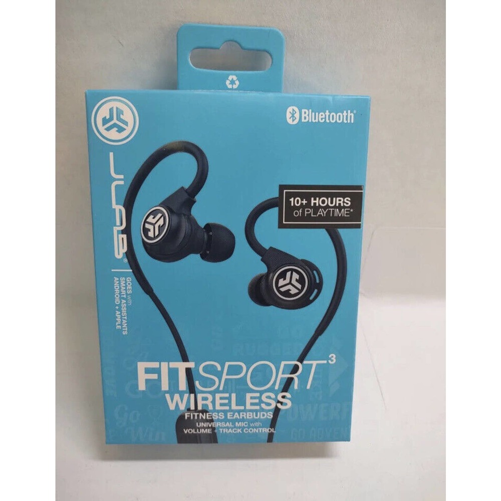 JLab Audio - Fit Sport 3 Wireless Fitness Earbuds In-Ear Headphones - Black New